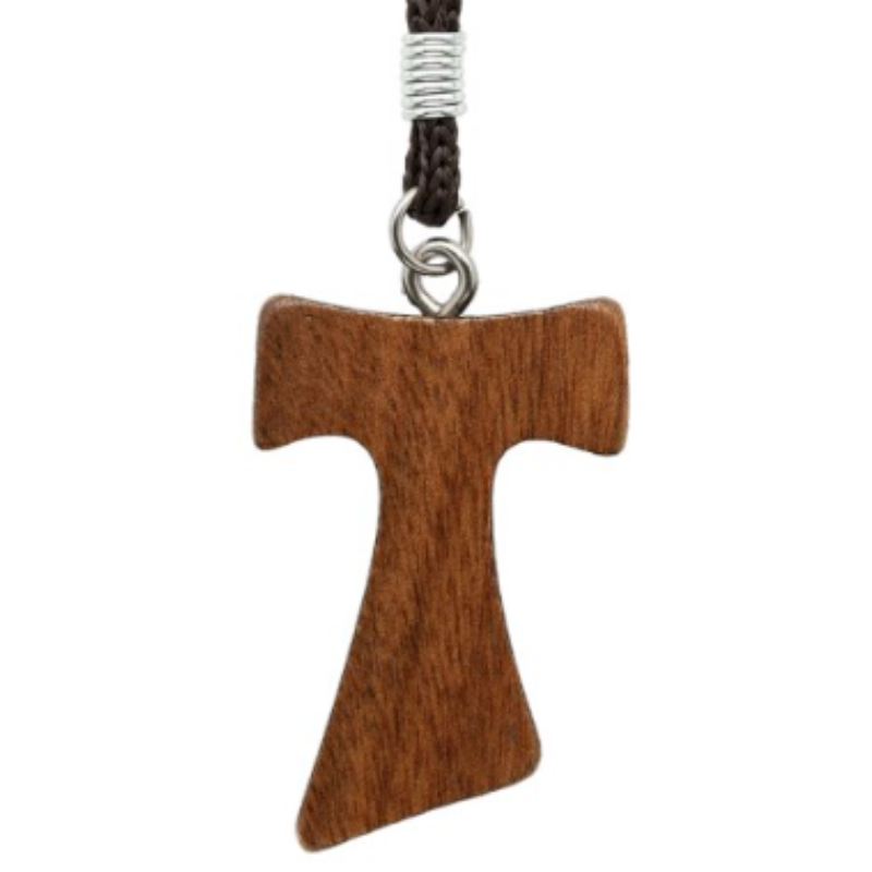 Colar Cruz Tau Franciscana em Dois Tamanhos