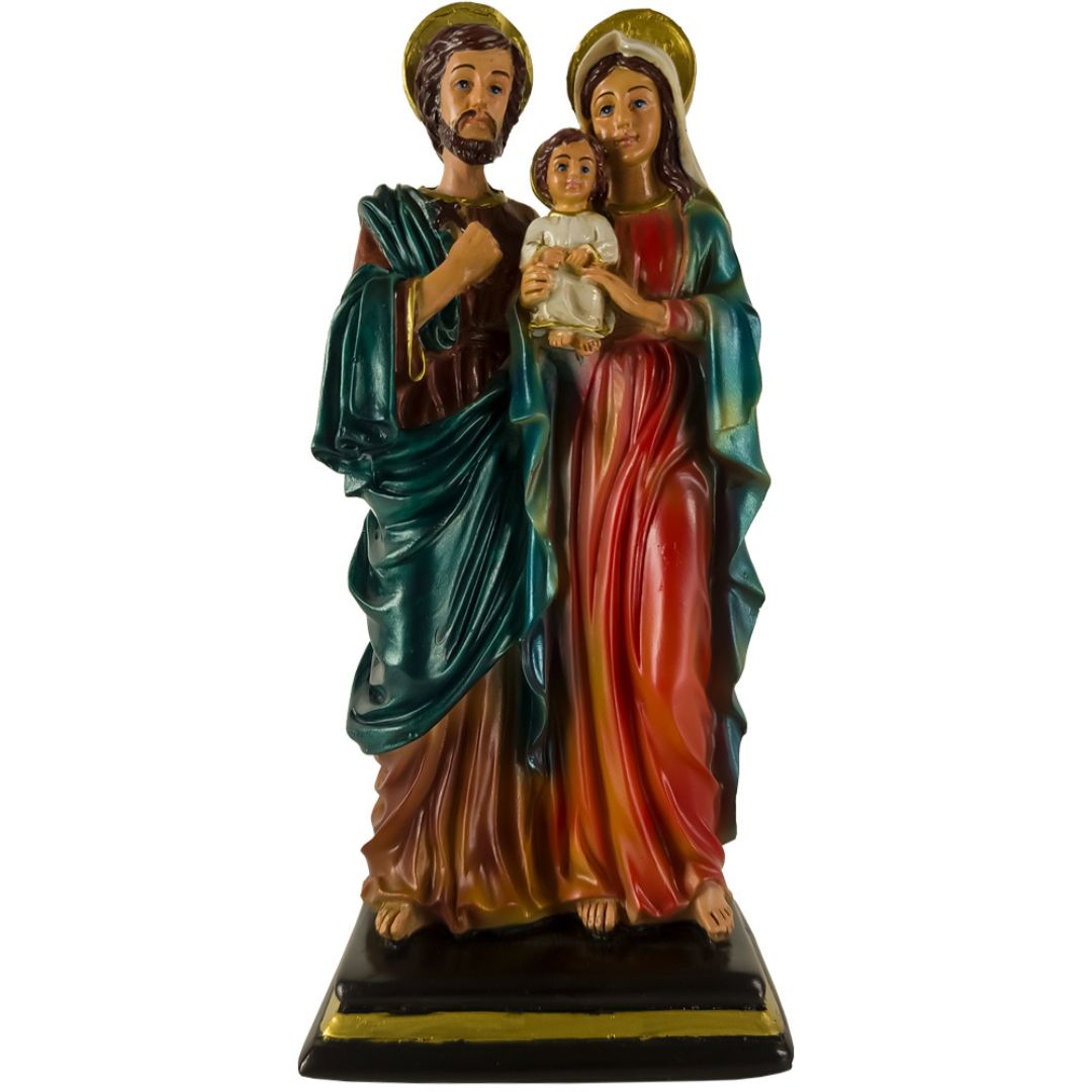 Imagem Sagrada Família Resina Sanctus 20 cm Barroca