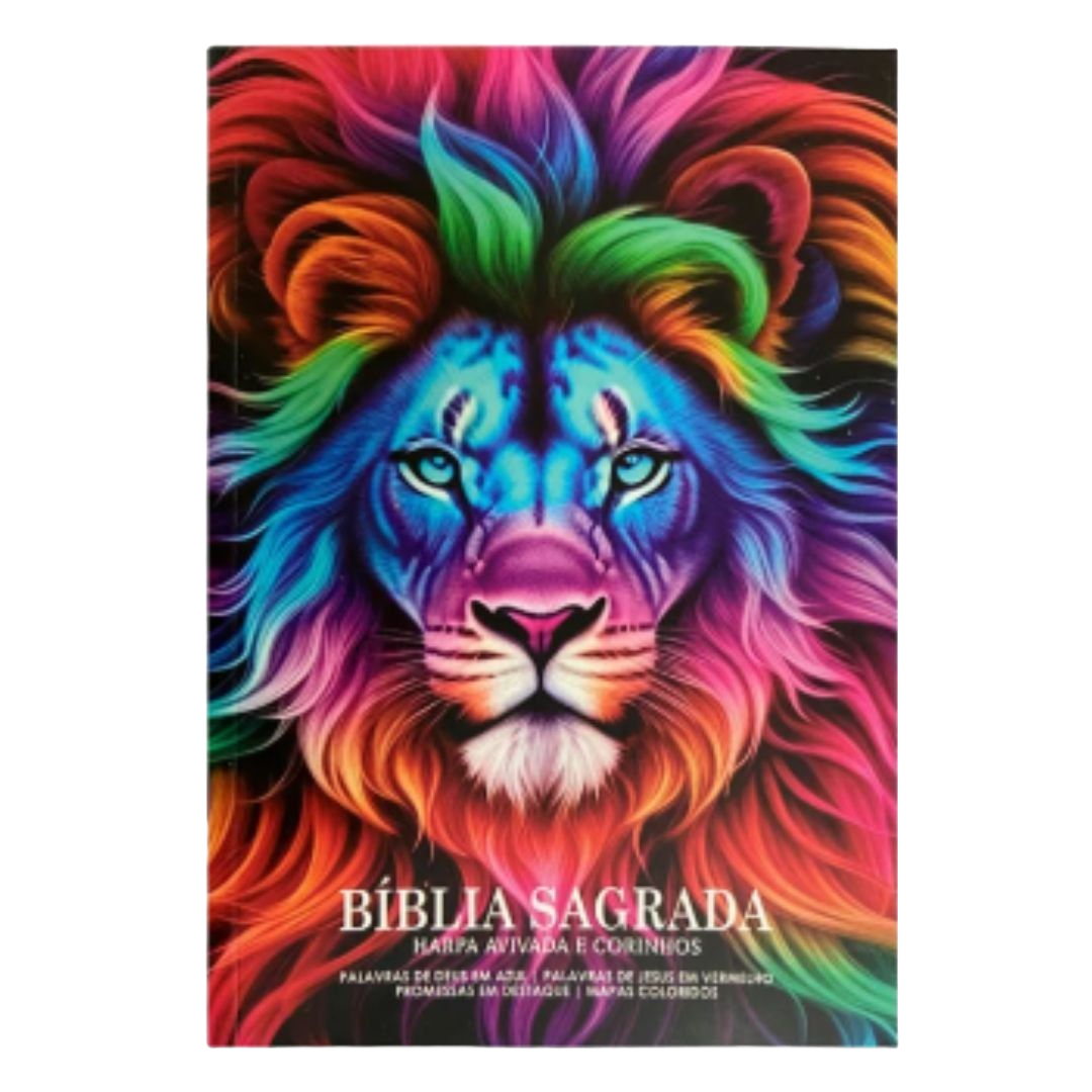 Bíblia Letra Gigante ARC com Harpa, CPP, Capa Lion Color