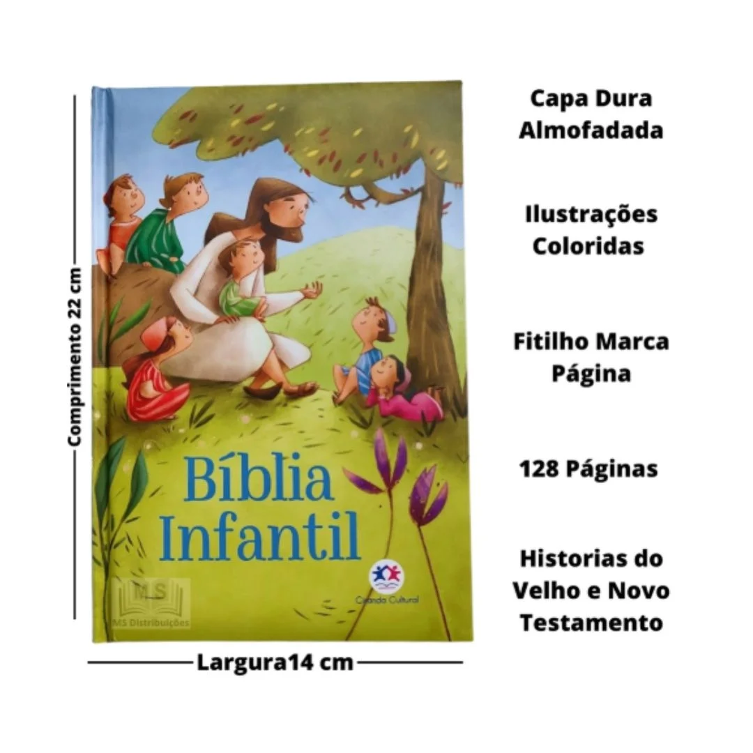 Bíblia Infantil Ilustrada Capa Almofadada, Ciranda Cultural