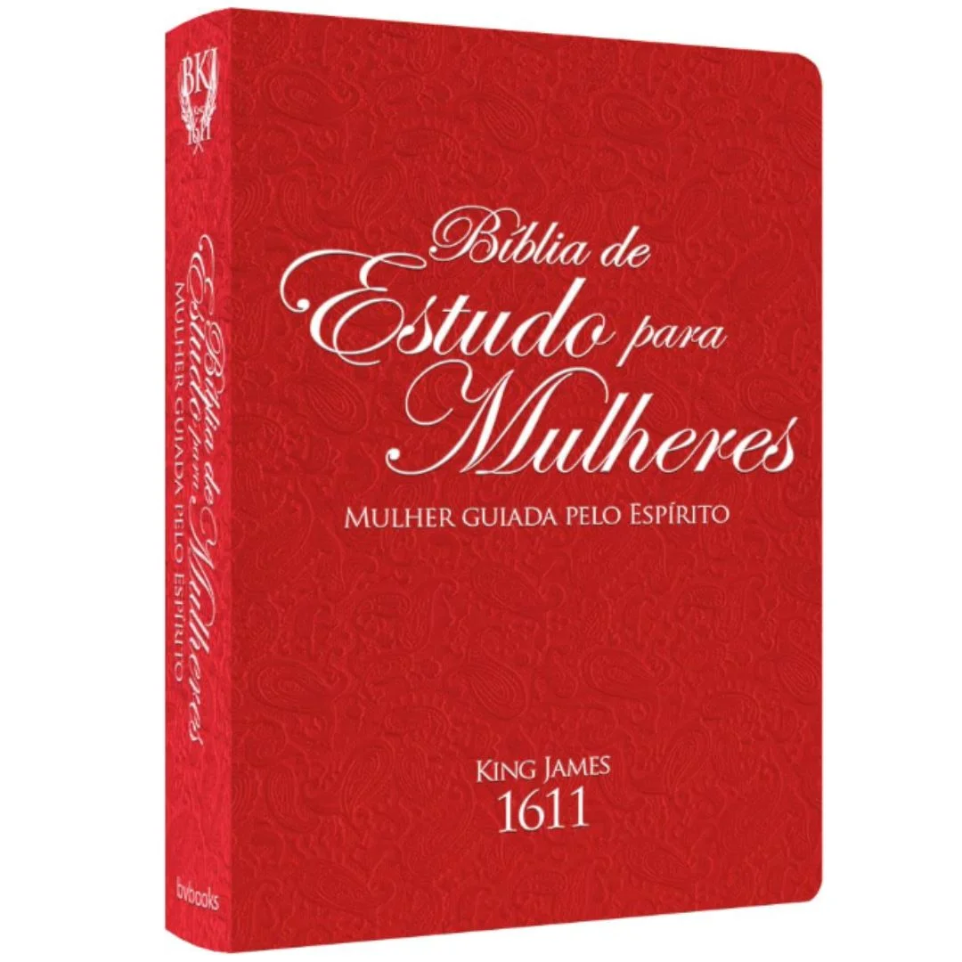 Bíblia de Estudo para Mulheres BKJ 1611, Guiada pelo Espírito, Vermelha