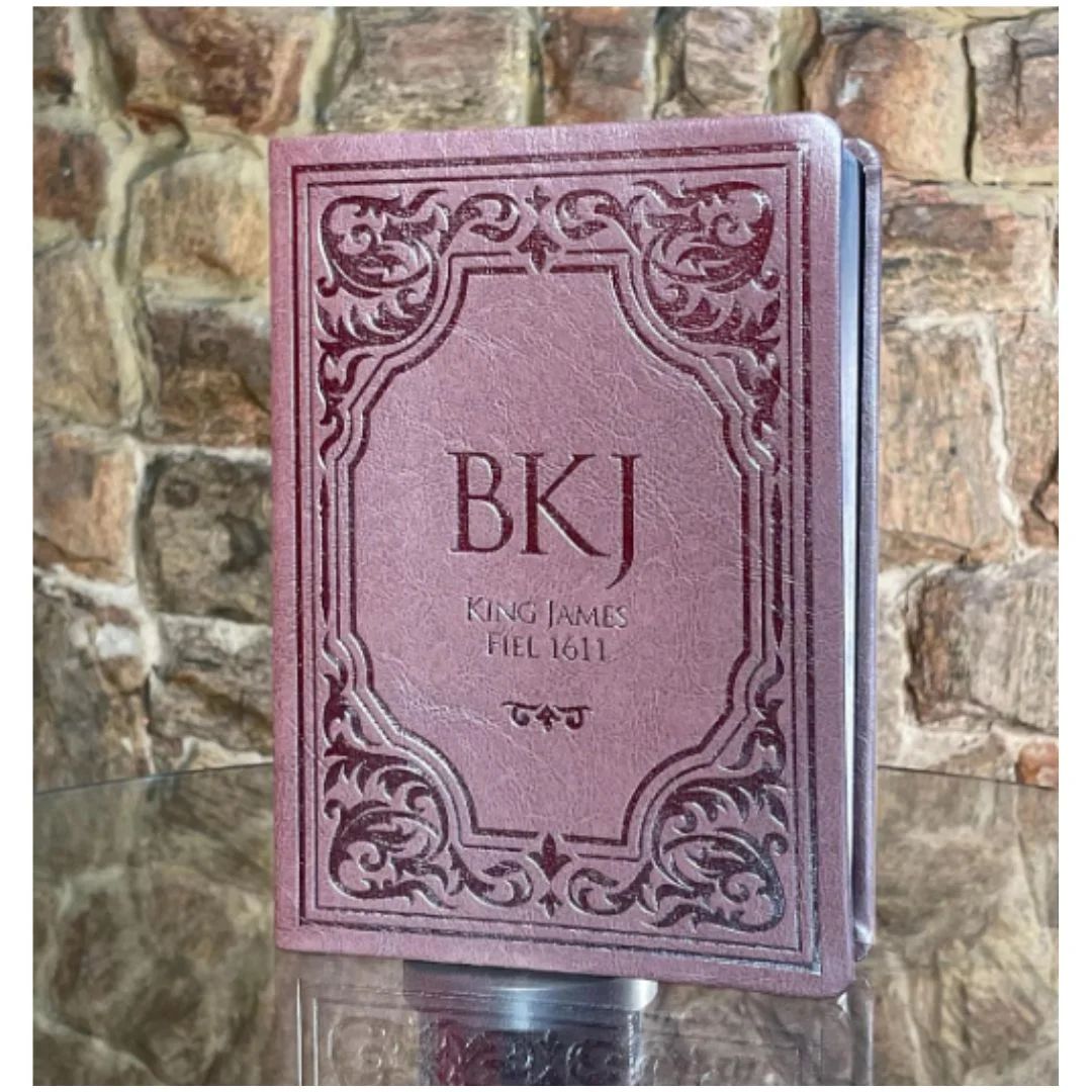 Bíblia King James Fiel 1611 Rosa com Letra Gigante