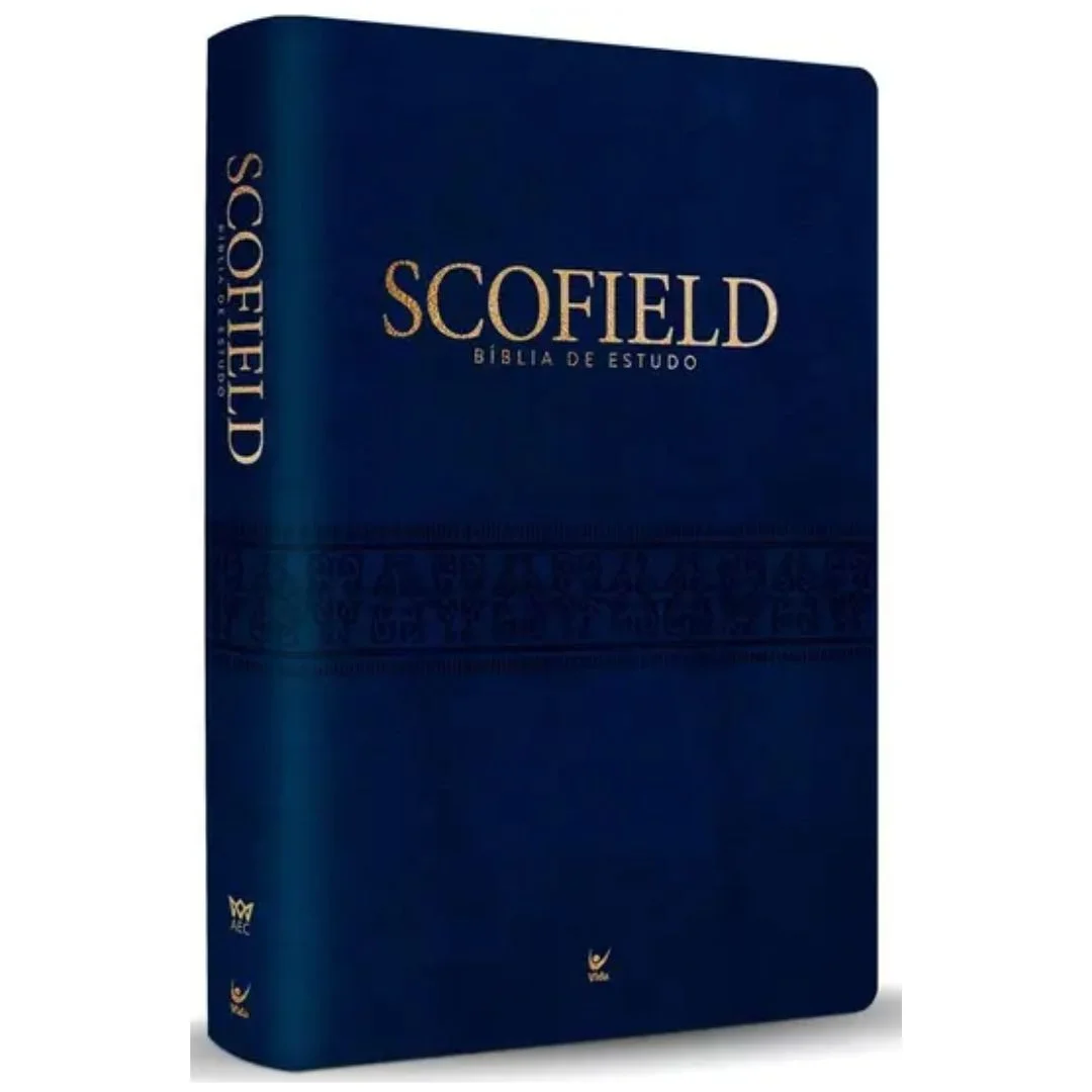 Bíblia de Estudo Scofield AEC, Capa Luxo Azul