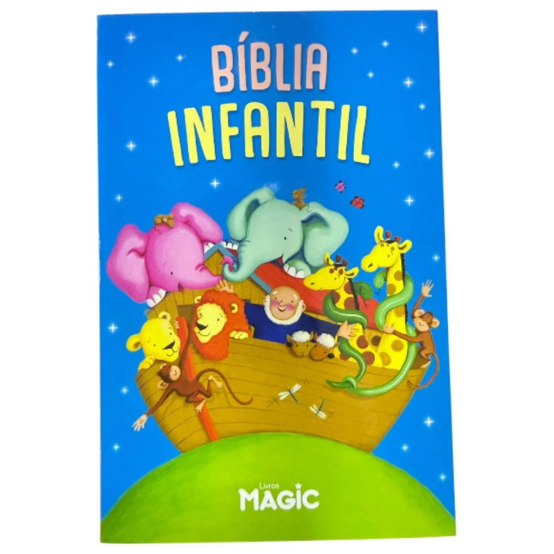 Bíblia Infantil Azul em Brochura, Linha Magic