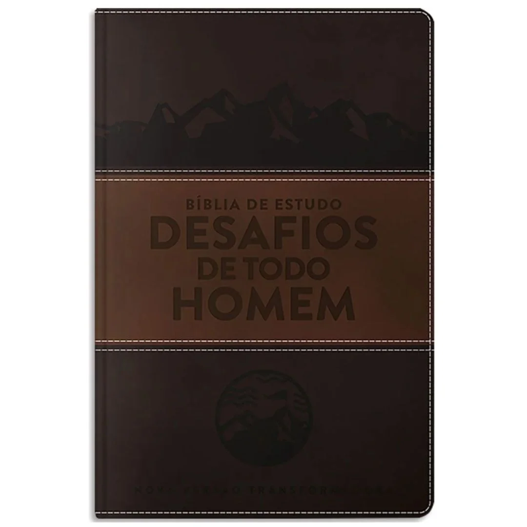 Bíblia de Estudo Desafios de Todo Homem NVT, Capa Marrom