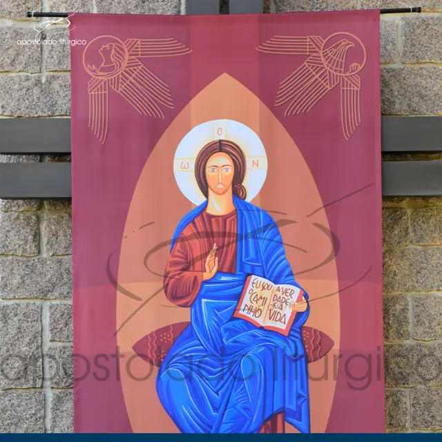 Banner do Cristo Pantocrator Para Igreja