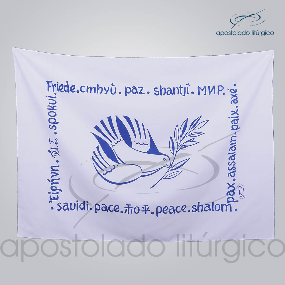 Bandeira da Paz Azul Cor Única
