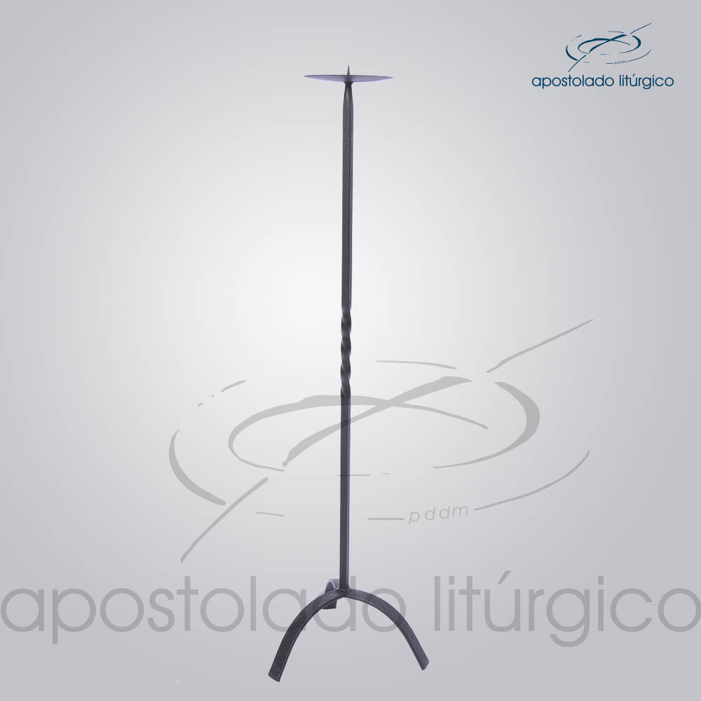 Castiçal de Ferro Torcido para Vela de Altar