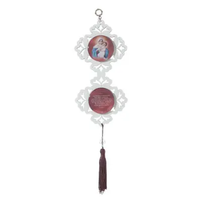 Adorno Duplo Mãe Rainha de Schoenstatt em MDF