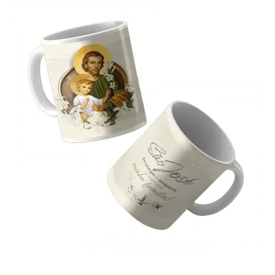 Caneca de São José em Porcelana