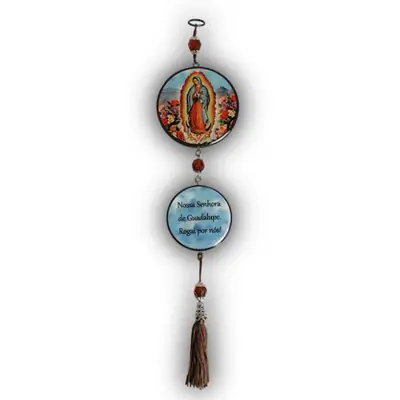 Adorno de Porta Nossa Senhora de Guadalupe com 2 Medalhas