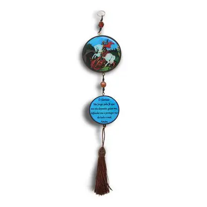 Adorno Redondo de Porta São Jorge com 2 Medalhas