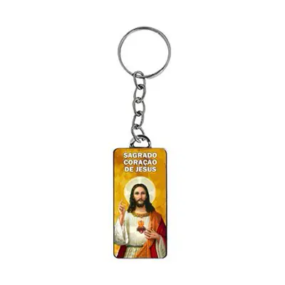 Chaveiro Retangular Sagrado Coração de Jesus