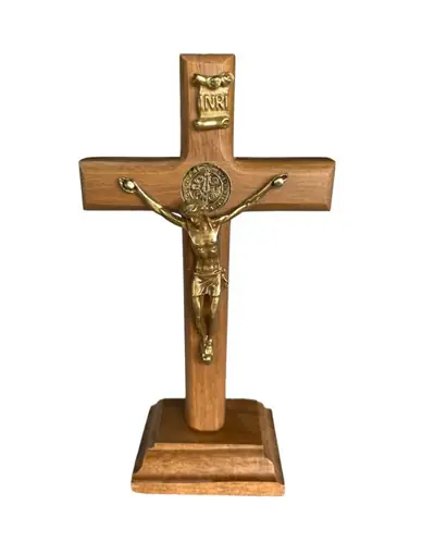 Crucifixo de Mesa ou Parede com Medalha de São Bento