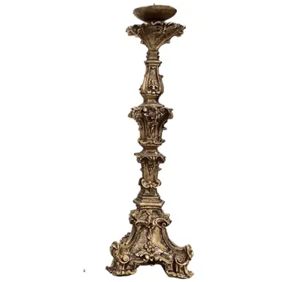Castiçal de Resina Estilo Barroco 65cm
