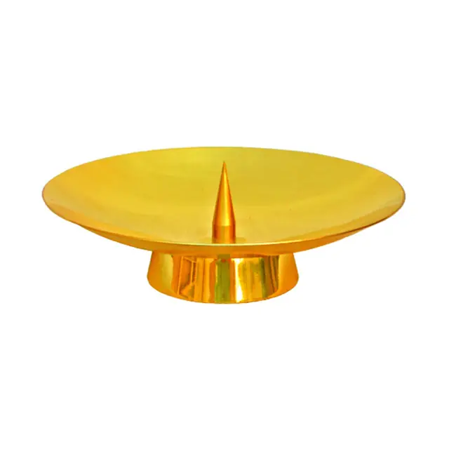 Castiçal Dourado com Pino 128 4cm