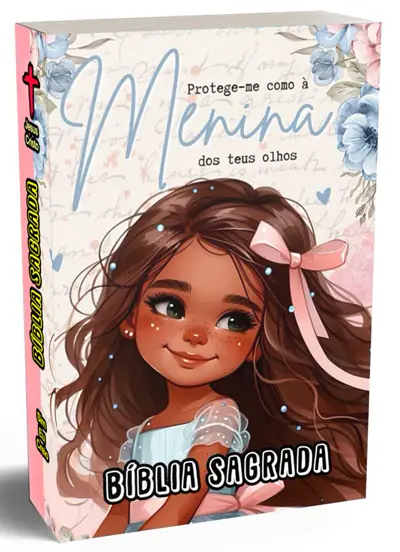 Bíblia Infantil Almeida Capa Menina Morena