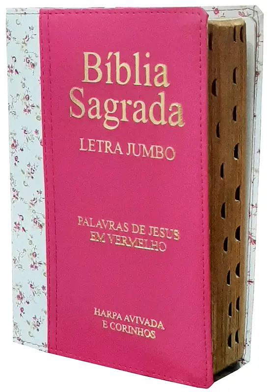 Bíblia Sagrada Letras Jumbo Capa Floral