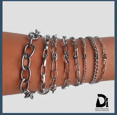 Corrente De Consagração Aço Inox Personalizável 25cm