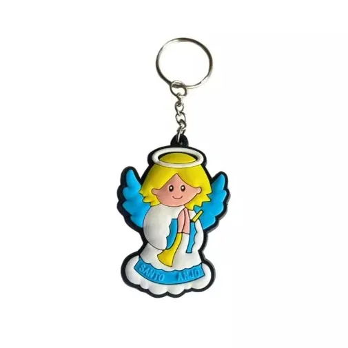 Chaveiro Emborrachado do Santo Anjo Pacote com 12 Unidades