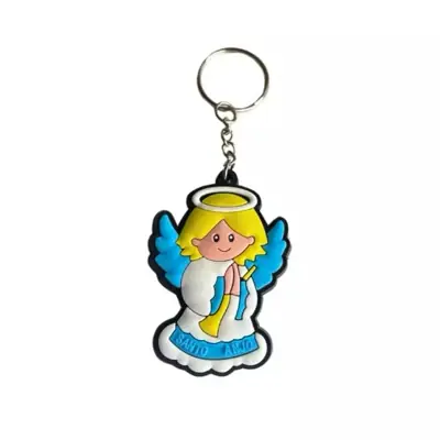 Chaveiro Emborrachado do Santo Anjo Pacote com 12 Unidades