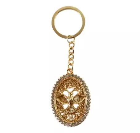 Chaveiro do Espírito Santo com Strass Pacote de 12 Unidades