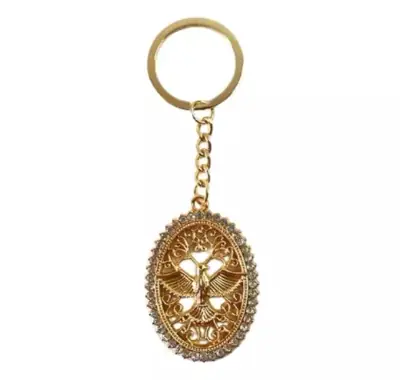 Chaveiro do Espírito Santo com Strass Pacote de 12 Unidades