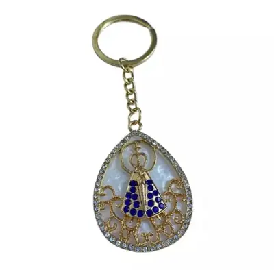 Chaveiro Strass Nossa Senhora Aparecida Modelo 1 com 12 Unidades
