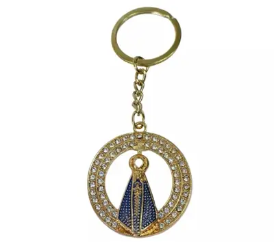 Chaveiro Strass de Nossa Senhora Aparecida Modelo 2 em Dúzia