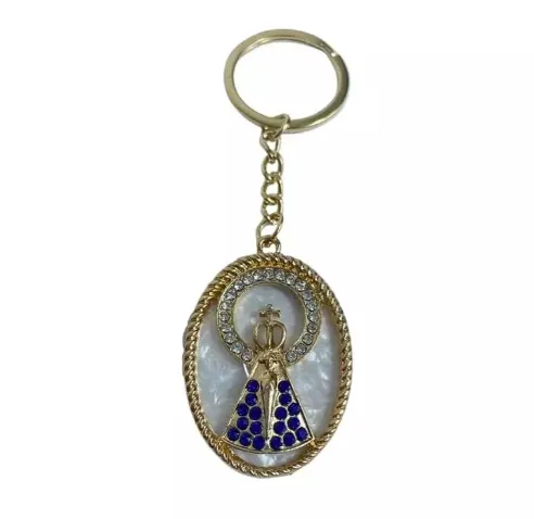 Chaveiro Nossa Senhora Aparecida com Strass Modelo 3 para Revenda
