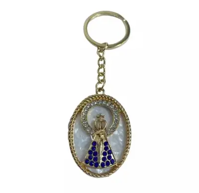 Chaveiro Nossa Senhora Aparecida com Strass Modelo 3 para Revenda