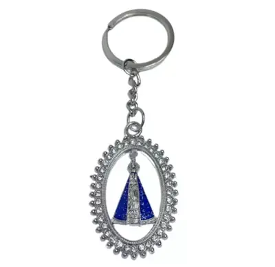 Chaveiro Nossa Senhora Aparecida Strass Modelo 6 Dúzia Atacado
