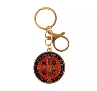 Chaveiro Mosquetão Medalha de São Bento em Dúzia Atacado