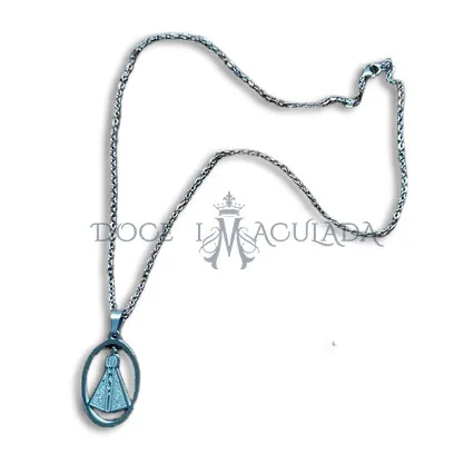 Colar de Pescoço de Nossa Senhora Aparecida em Aço Inox