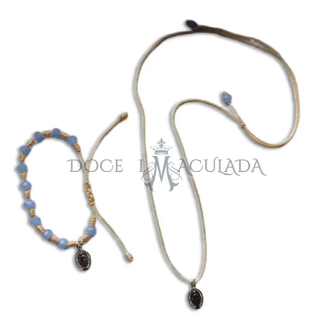 Conjunto Infantil de Dezena e Colar de Nossa Senhora das Graças