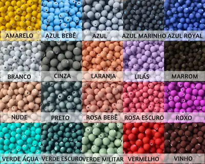 Contas Emborrachadas Foscas de 8mm para Montagem de Terços