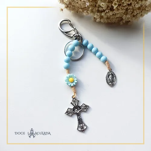 Dezena Chaveiro Decorada com Flores para Uso Feminino