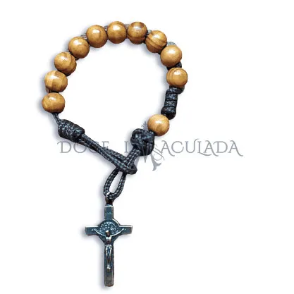 Dezena de Volante em Contas de Madeira de 10mm