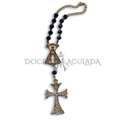 Dezena Luxo de Nossa Senhora Aparecida com Cruz de Strass