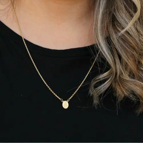 Escapulário Oval Diamantado Folheado Ouro 18k