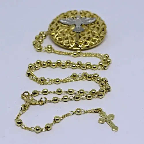 Relicário Espírito Santo em Terço de Pescoço
