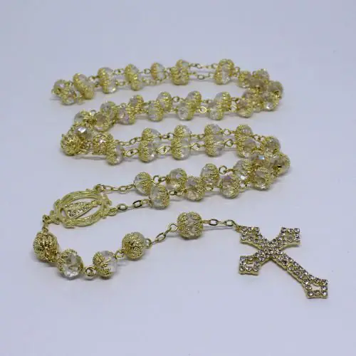 Terço Tradicional Cristal Austríaco Furta-Cor Especial