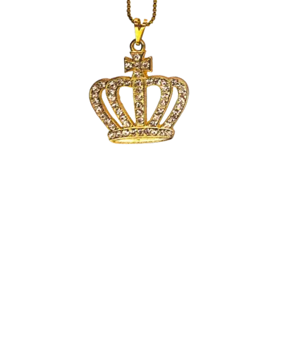 Colar Coroa Da Virgem Maria Folheado Ouro 10cm