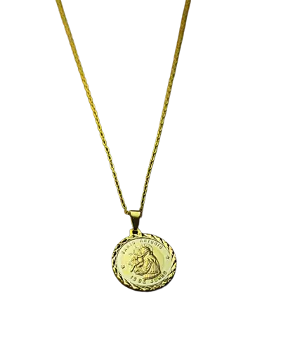 Colar Santo Antônio Folheado a Ouro Devoção e Proteção