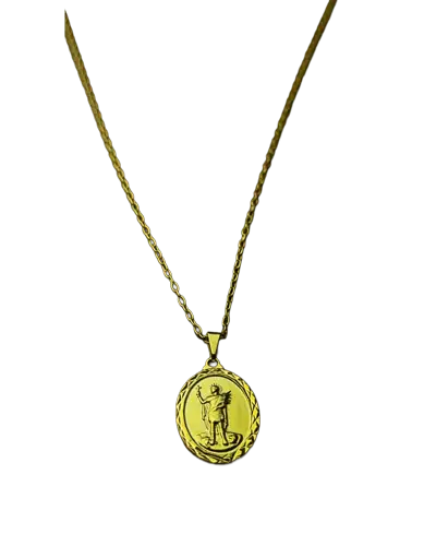 Colar Santo Expedito Folheado a Ouro Causas Urgentes