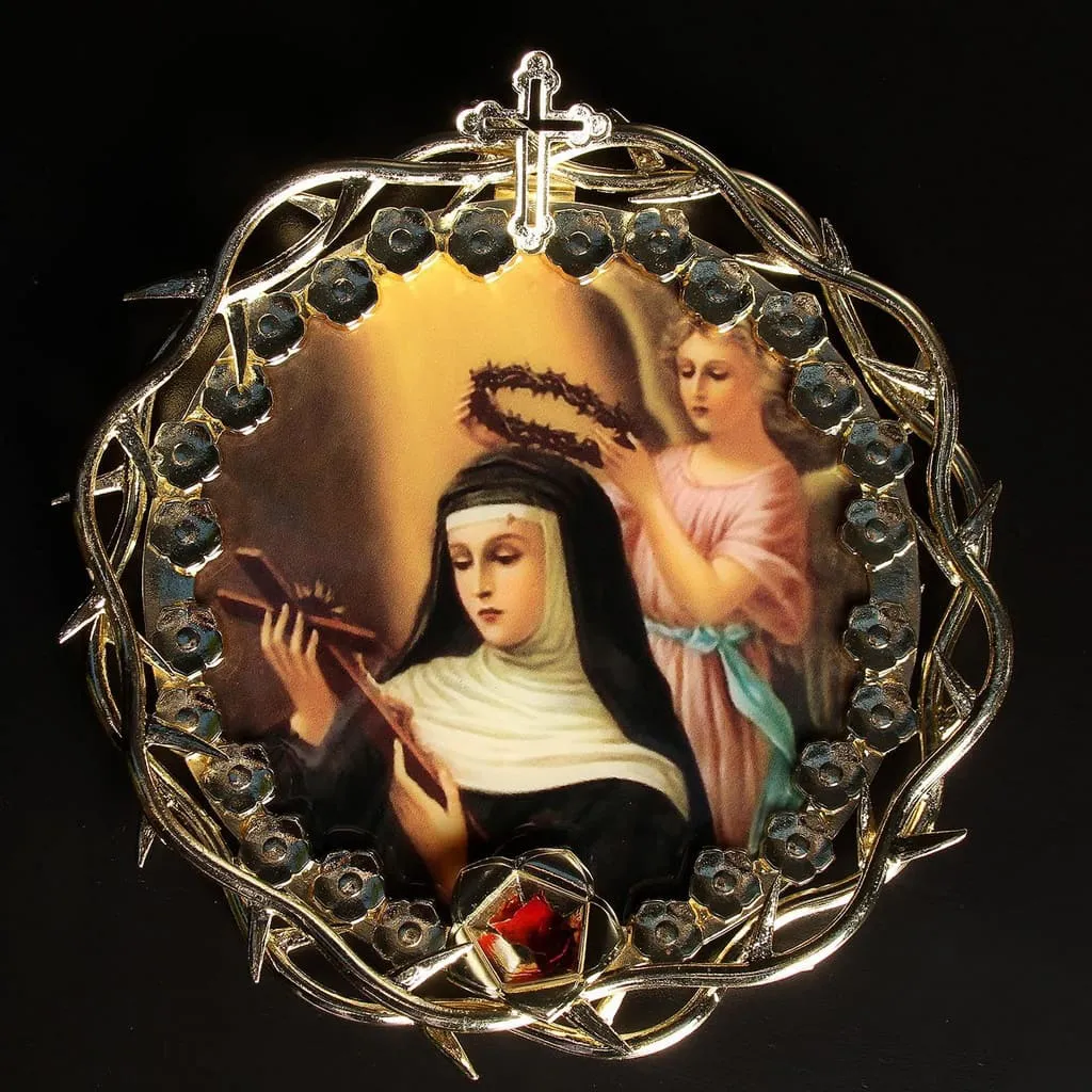 Coroa de Espinhos Santa Rita de Parede Folheada a Ouro