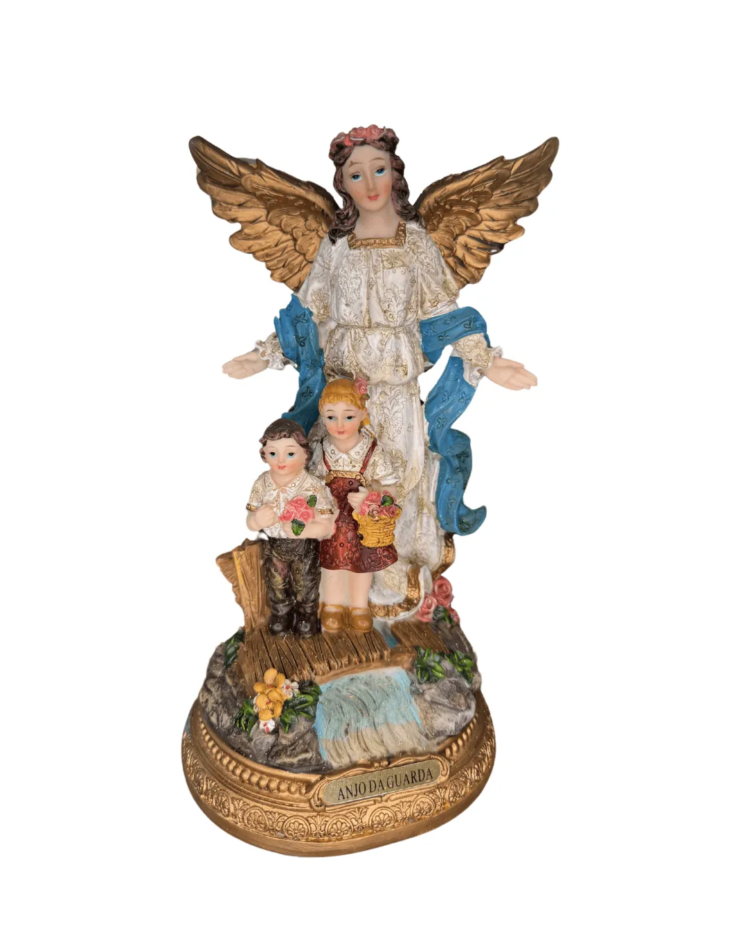 Imagem Anjo da Guarda em Resina 21cm para Devoção