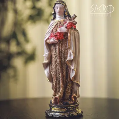 Santa Terezinha das Rosas em Resina 30 cm