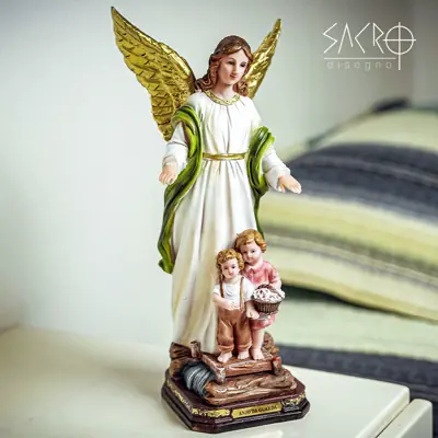 Anjo da Guarda em Resina Importada 30 cm
