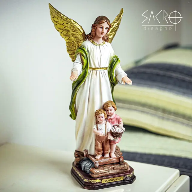Anjo da Guarda em Resina Importada 30 cm